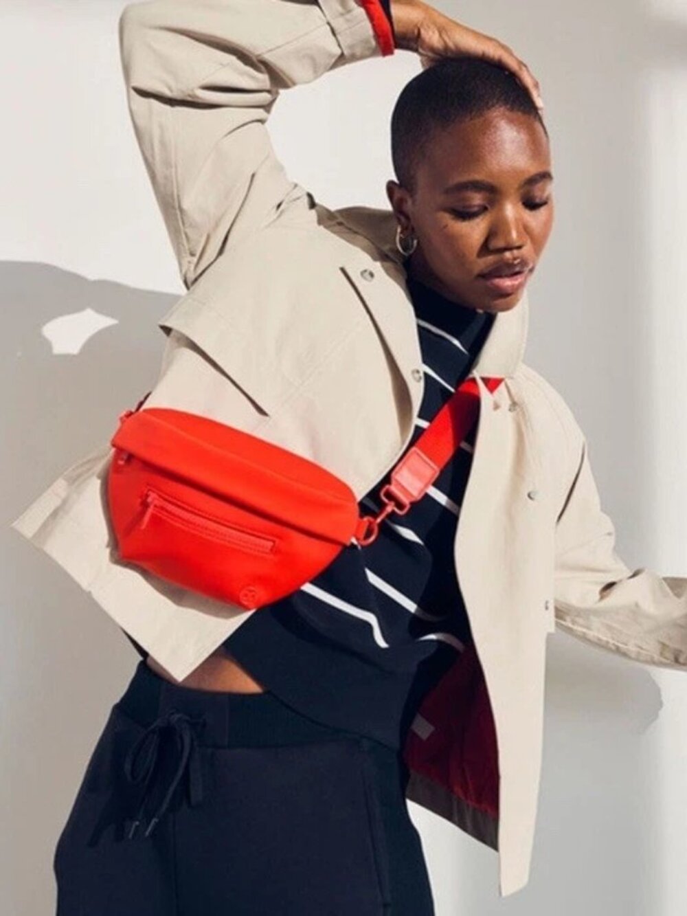 Calia Neoprene Belt Bag Crossbody Bag in Red NWT